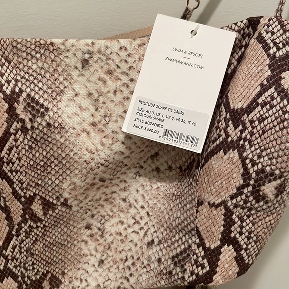 NWT ZIMMERMANN 🐍 print dress retail: $640+ - Picture 8 of 14